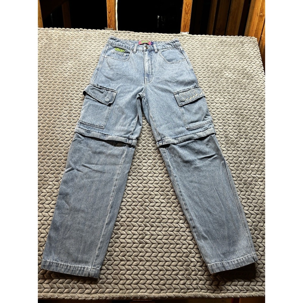 Empyre Jeans Womens Size 8 Convertible Cargo Baggy Y2K Zip Off